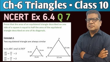 Prove that the area of an equilateral triangle described on one side of a square is equal to half