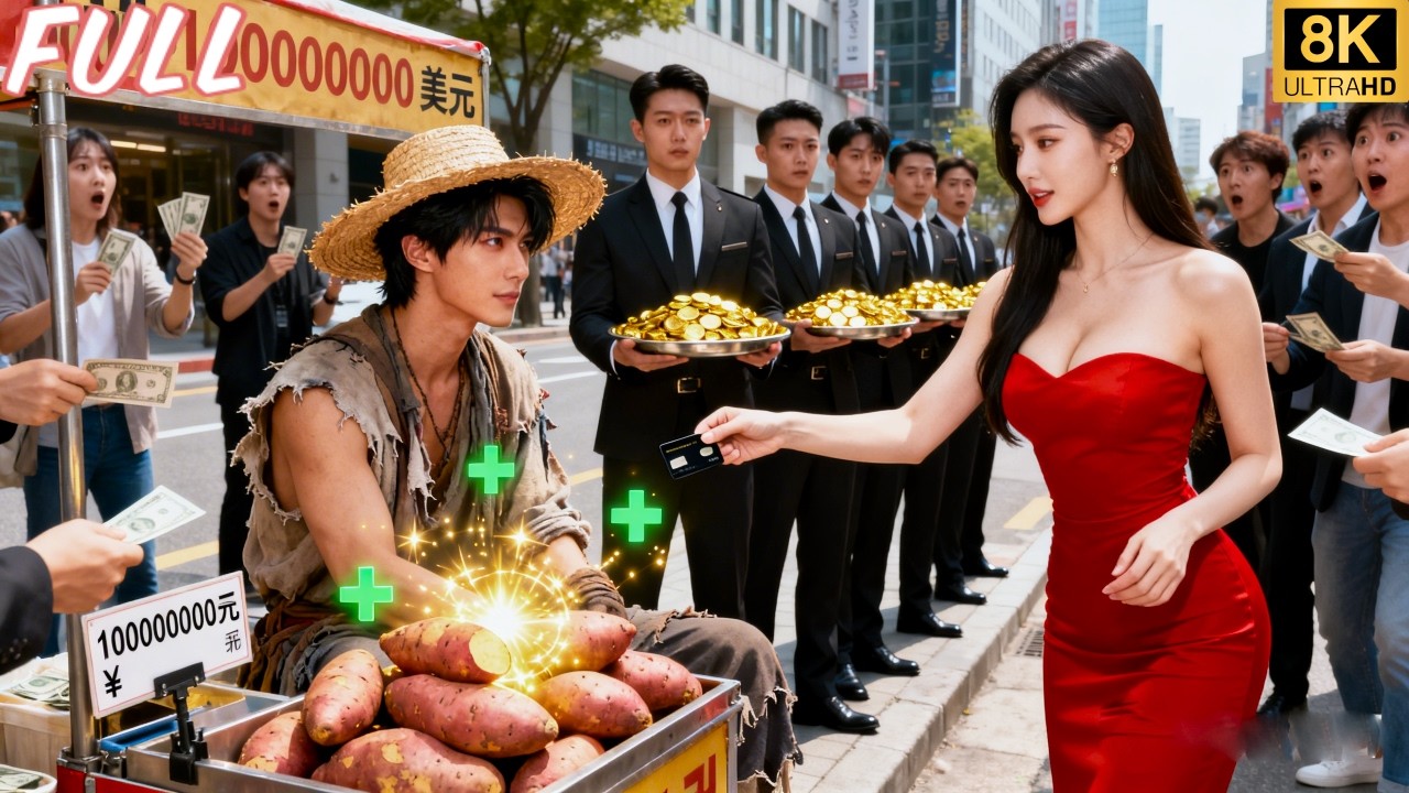 Poor youth sells sweet potatoes for $1000 mocked; Female CEO buys all, rich crowd in!