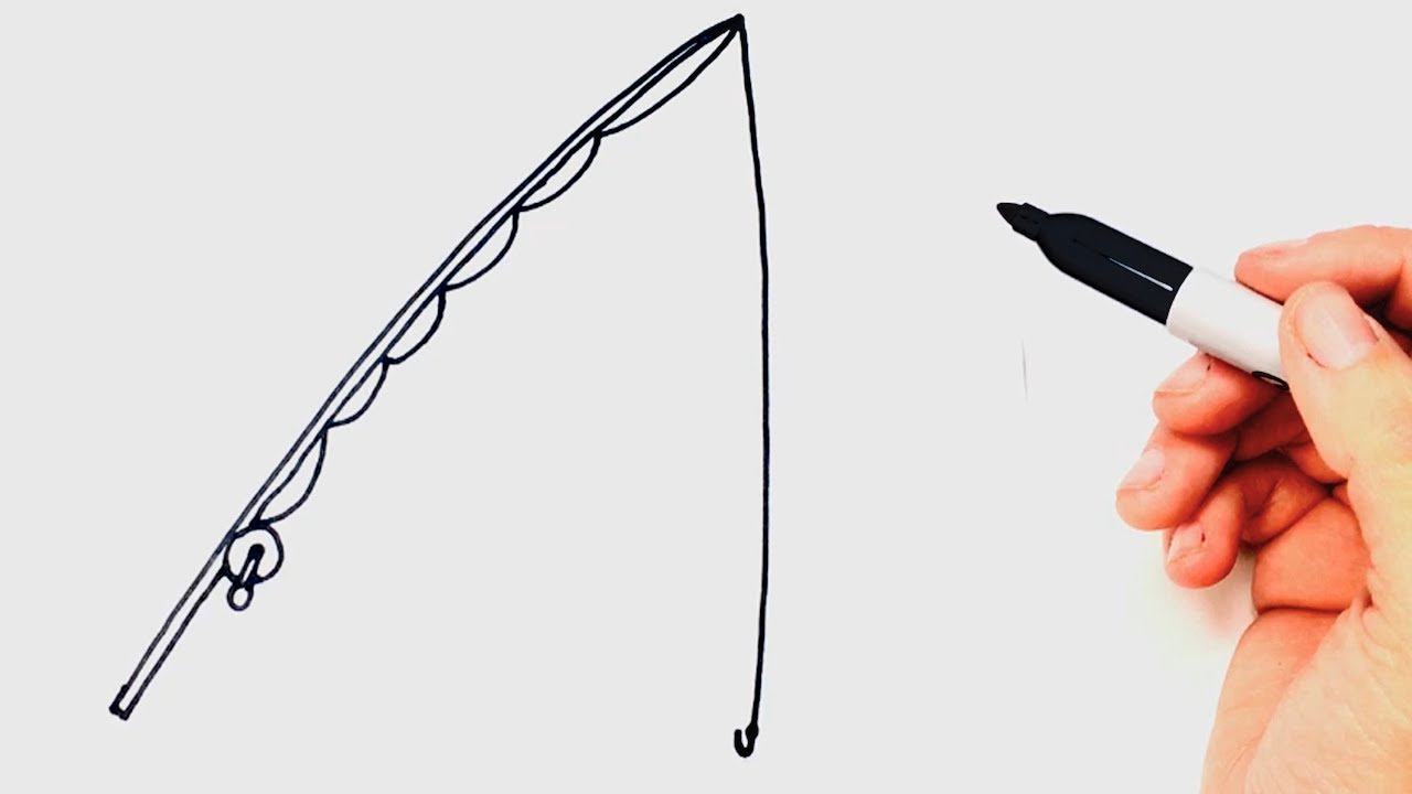 Featured image of post Easy To Draw Fishing Pole Draw curved lines around the base of the pole to outline the top of the handle