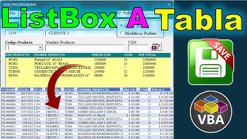 ✅GUARDAR DOCUMENTO CON MULTIPLES REGISTROS ListBox @JANSCONSULTING