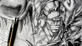 Drawing Akainu sakazuki From One Piece onepiece art anime artist  drawing sketch draw