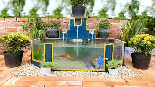 💘Great Ideas for Beautiful Gardens - Turn Ugly Garden Corner into a beautiful waterfall aquarium