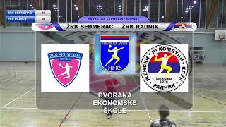 PRVA LIGA REPUBLIKE SRPSKE -RUKOMET-ŽENE-17 KOLO -ŽRK SEDMERAC-ĆRK RADNIK