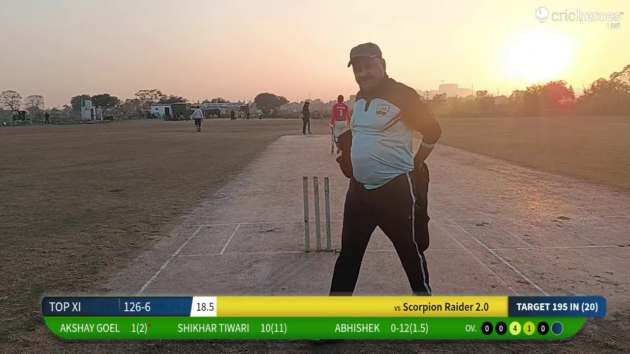 Scorpion Raider 2.0 vs TOP XI live cricket match | Heritage Super Sunday Corporate League (Season-1