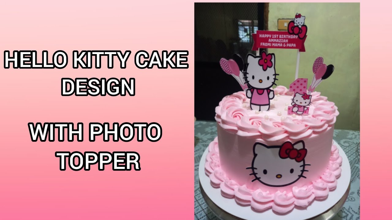 HELLO KITTY CAKE DESIGN - YouTube