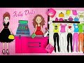 Paper Dolls Shopping New Clothes  & DIY Accessories