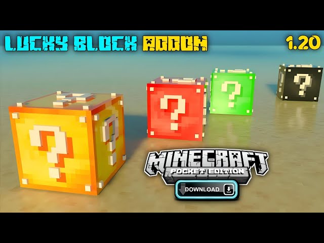 Realistic Lucky Block Addon (1.20, 1.19) - MCPE/Bedrock Mod