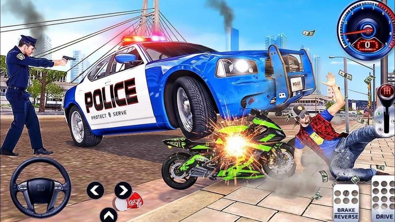 REAL POLICE COP CAR SIMULATOR | HIGH SPEED CHASE | CITY PATROL MISSIONS 4K