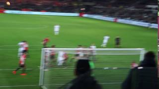 20161106 EPL Swansea City Vs Manchester United. Swans corner kick.