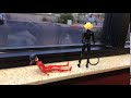 My stop motion of cat noir save lady bug from falling