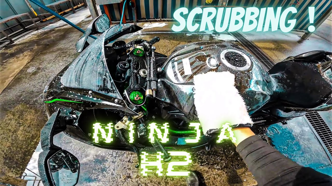 皆大好き洗車動画 Episode 10/Kawasaki Ninja H2【4K】 - YouTube