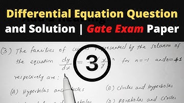 [Q3] Differential Equation Question and Solution | Gate Exam Paper | mswebtutor.com