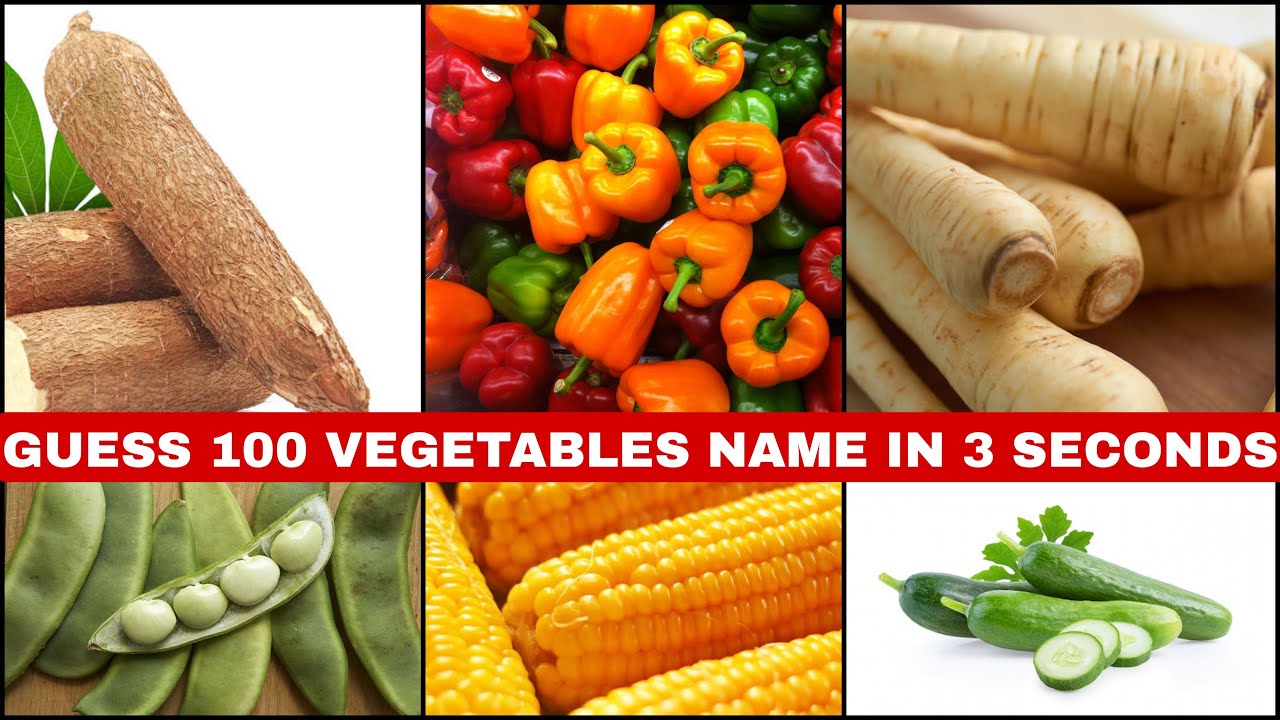 Guess the 100 vegetables name in 3 seconds Guess Quiz Challenge YouTube