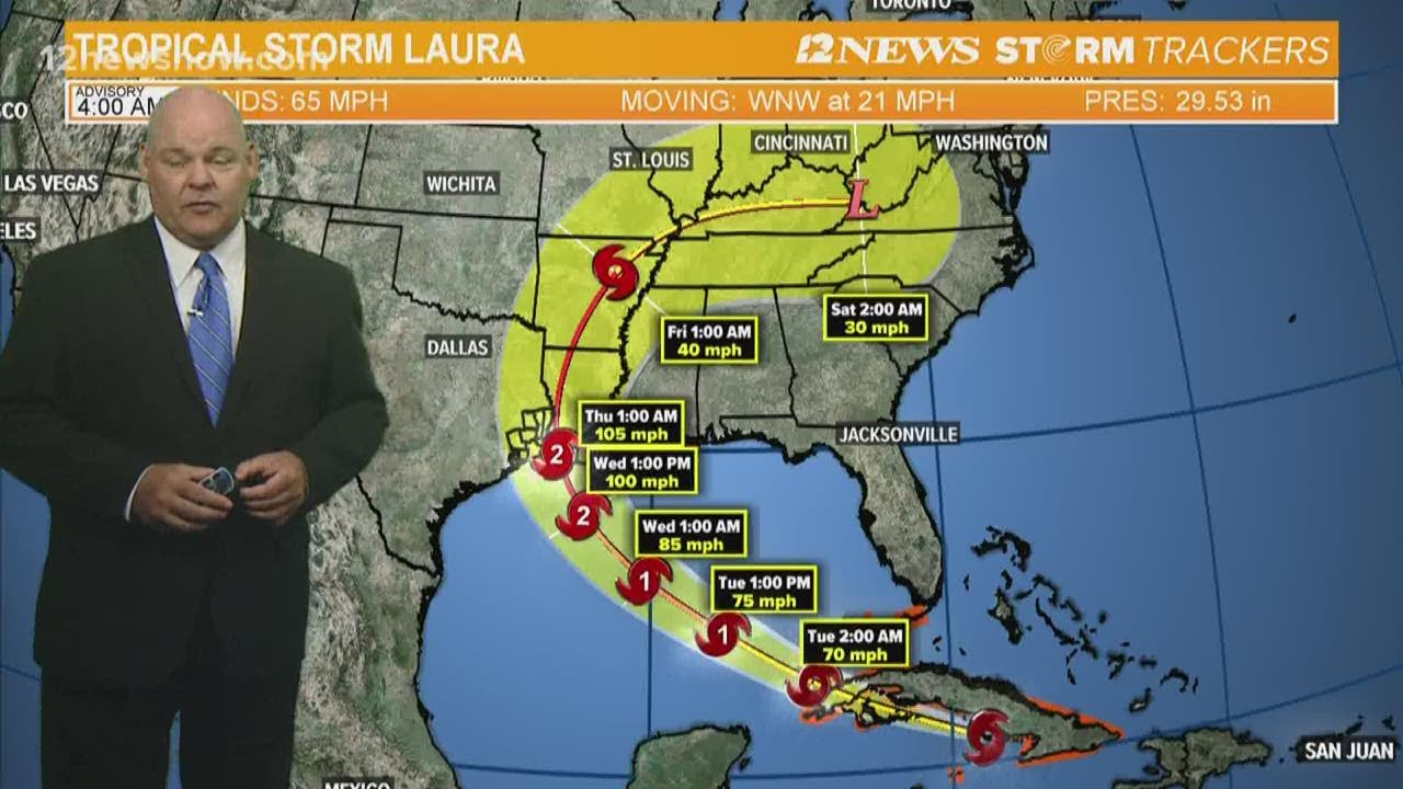 Tropical Storm Marco expected to skirt Gulf Coast, Laura forecast for ...
