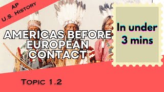 America Before Europeans in Under 3 mins (APUSH Topic 1.2)