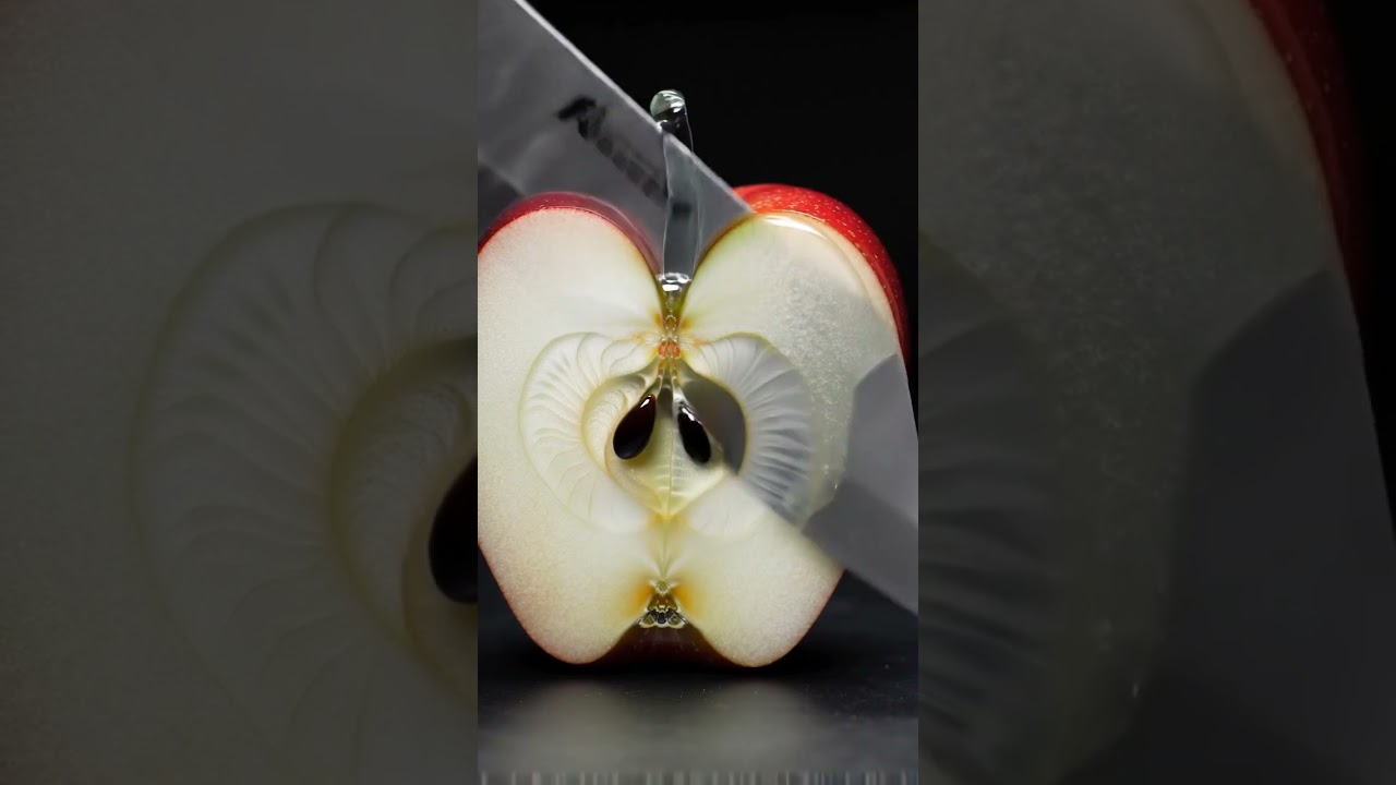 cutting glass fruit 🍎 asmr 