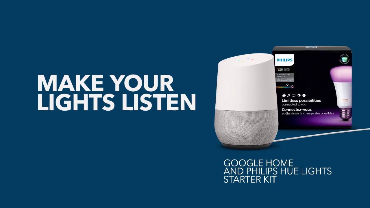 Google Home + Philips Hue lights YouTube