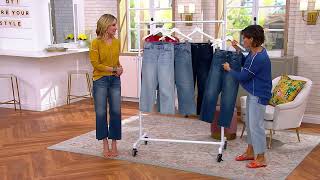 Laurie Felt Daisy Denim Wide Leg Crop Jeans on QVC