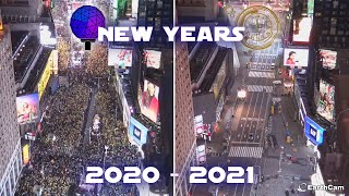 New Year's Eve Celebrations 2020 vs. 2021 from EarthCam