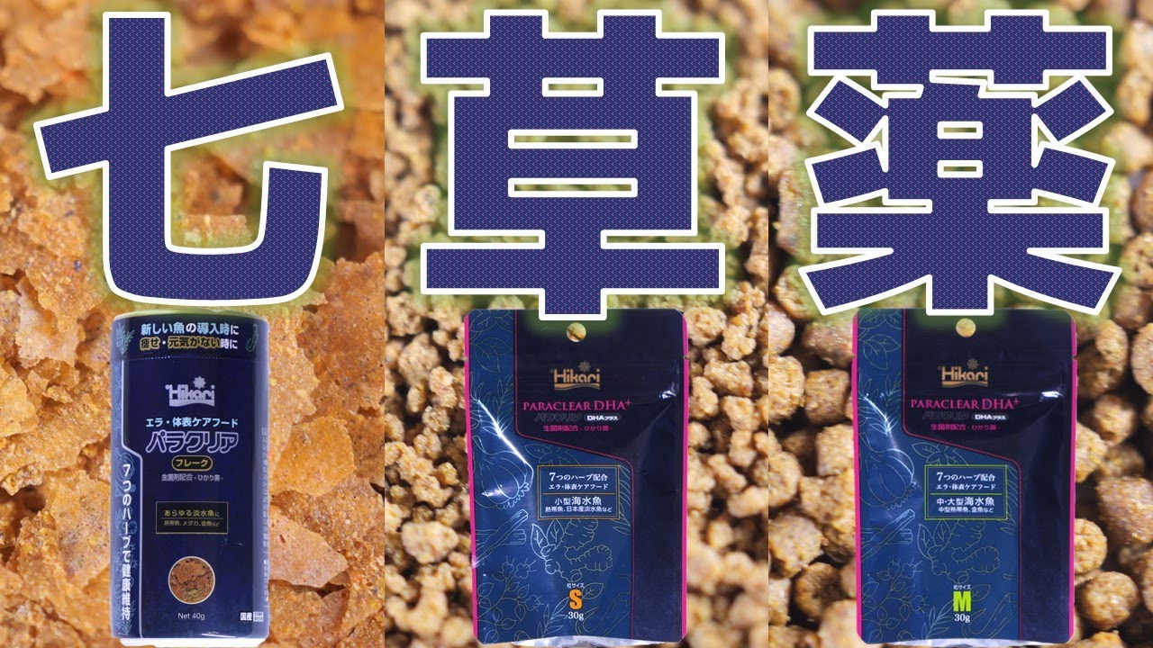 【餌】7つのハーブで病気から守るフードの第2弾！全魚種に対応しました。キョーリン パラクリア フレーク/DHA+S/DHA+M 【ふぶきテトラ】