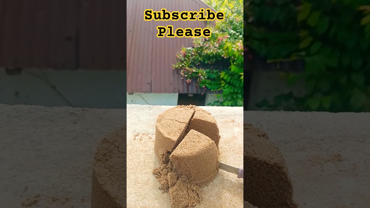 "Golden Layers Sand Cutting ASMR | Relaxing & Satisfying Sounds"