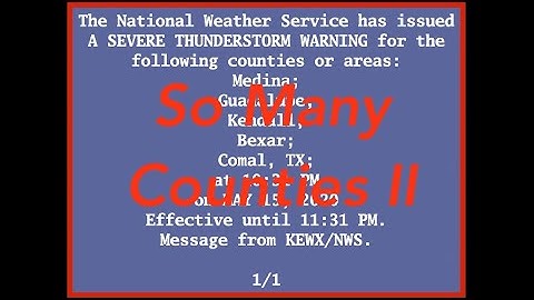 EAS Reenactment Mock: So Many Counties II