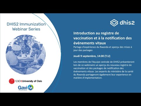 Webinaire sur le registre de vaccination et la notification des événements vitaux