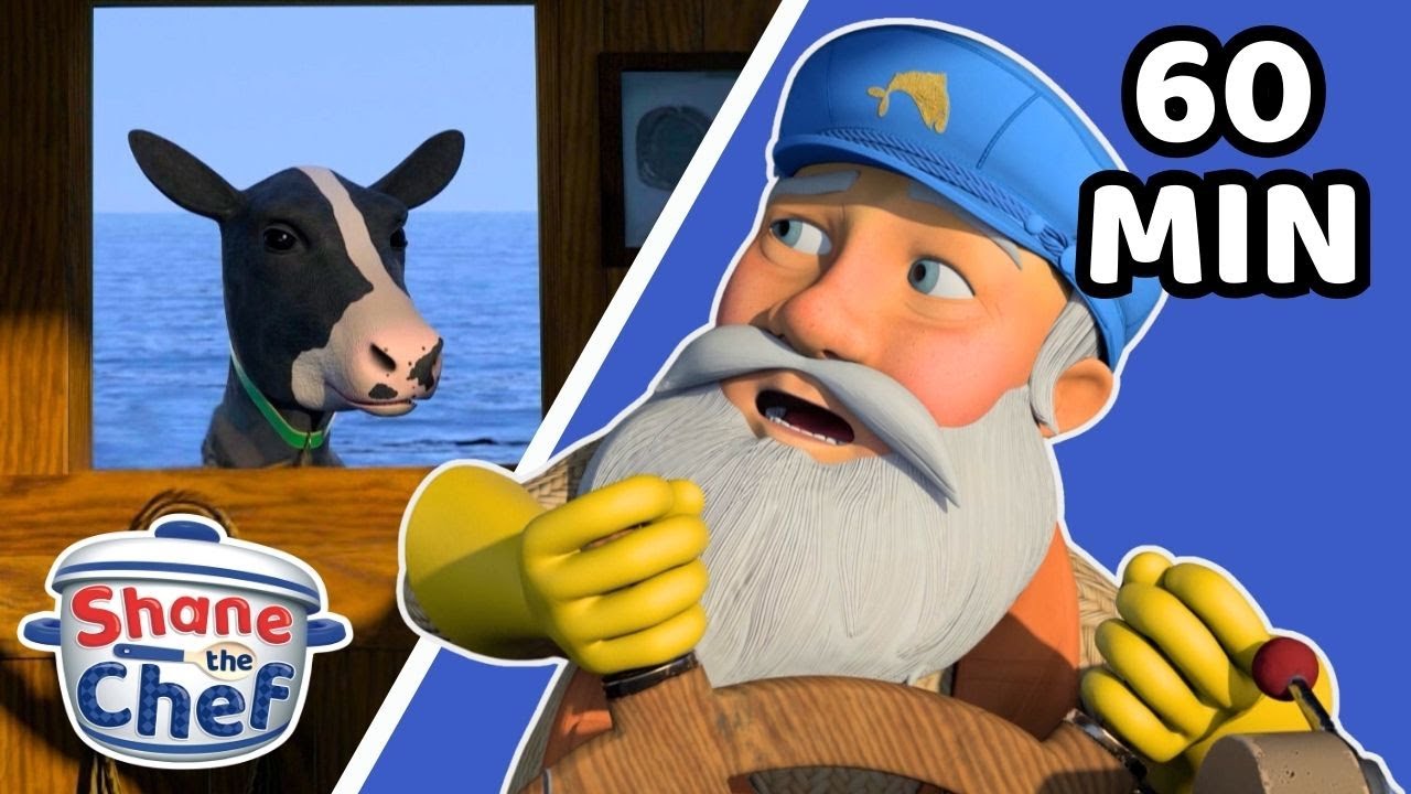 Peekamoo! 🐄🚤 A Cow on a Boat?! | Shane the Chef Funny Cartoons for Kids
