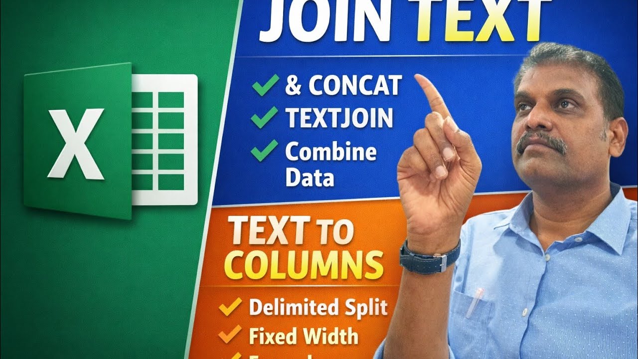 Excel Join Text & Text to Columns | TEXTJOIN, CONCAT, TEXTSPLIT Explained
