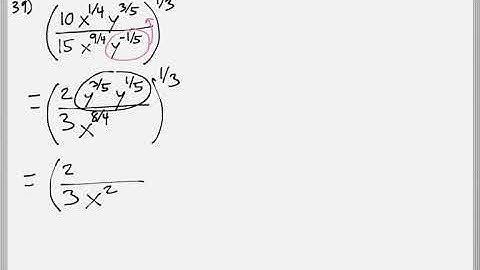Math 119 : 8.3 #39 (Intermediate Algebra Tutorial : Simplifying Rational Exponents)