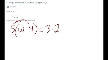 Solving a proportion of the form (x+a)/b = c/d