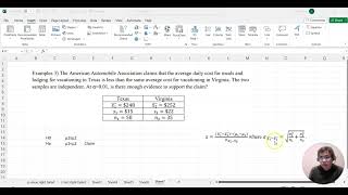 MAT 209 Lesson 16-2 Two samples hypothesis test with large sample, Left tail test