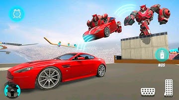 Mega Ramp Robot Car Stunts Impossible Tracks - Robot Transform Stunt Game 2020 #3 - Android Gameplay