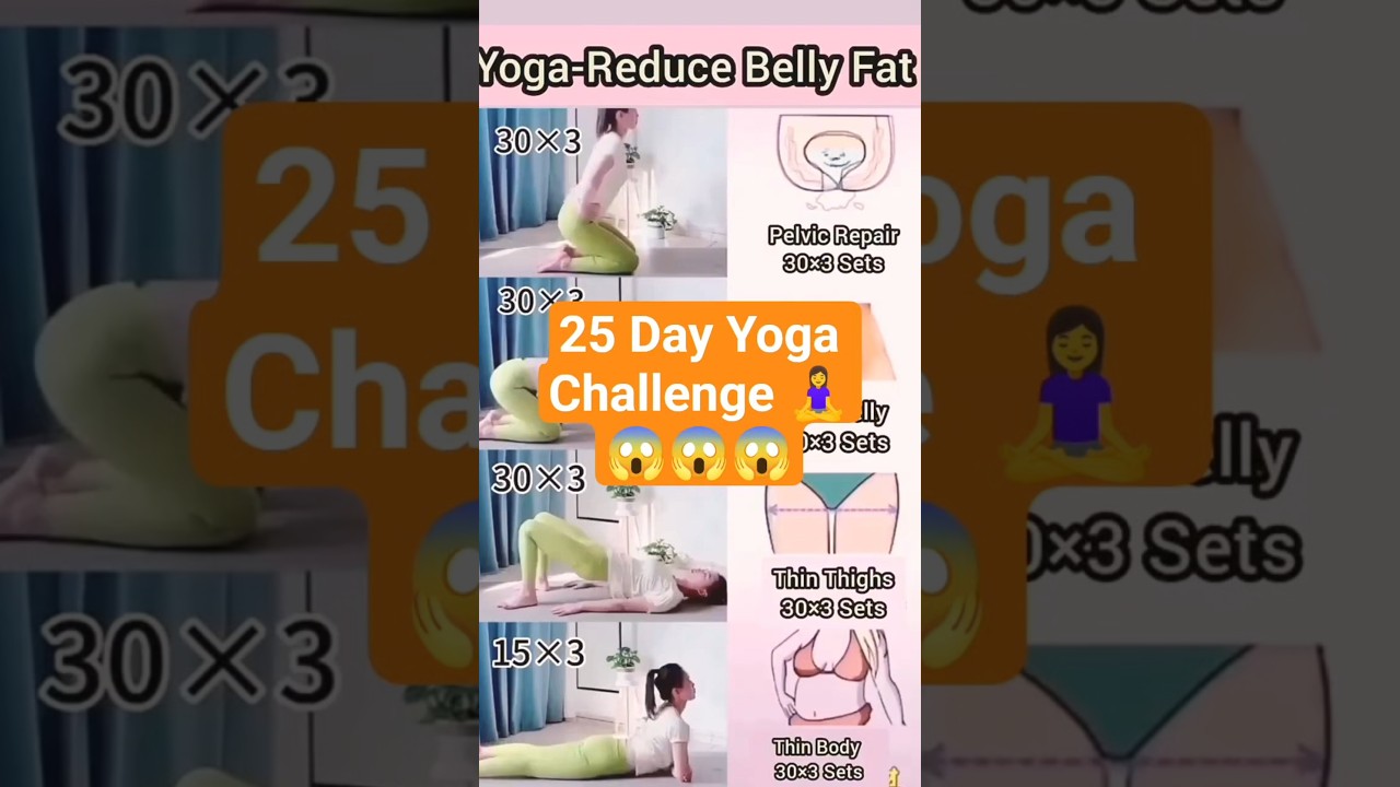 25 Day Yoga Challenge 🧘‍♀️ | Next Level Belly Fat Loss | Thin Body Transformation"