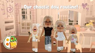 OUR CHAOTIC DAY ROUTINE! *GROCERY SHOPPING?* ROBLOX BLOXBURG VOICED RP!