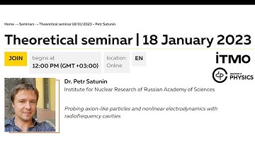 Probing axion-like particles and nonlinear electrodynamics with radiofrequency cavities (P. Satunin)