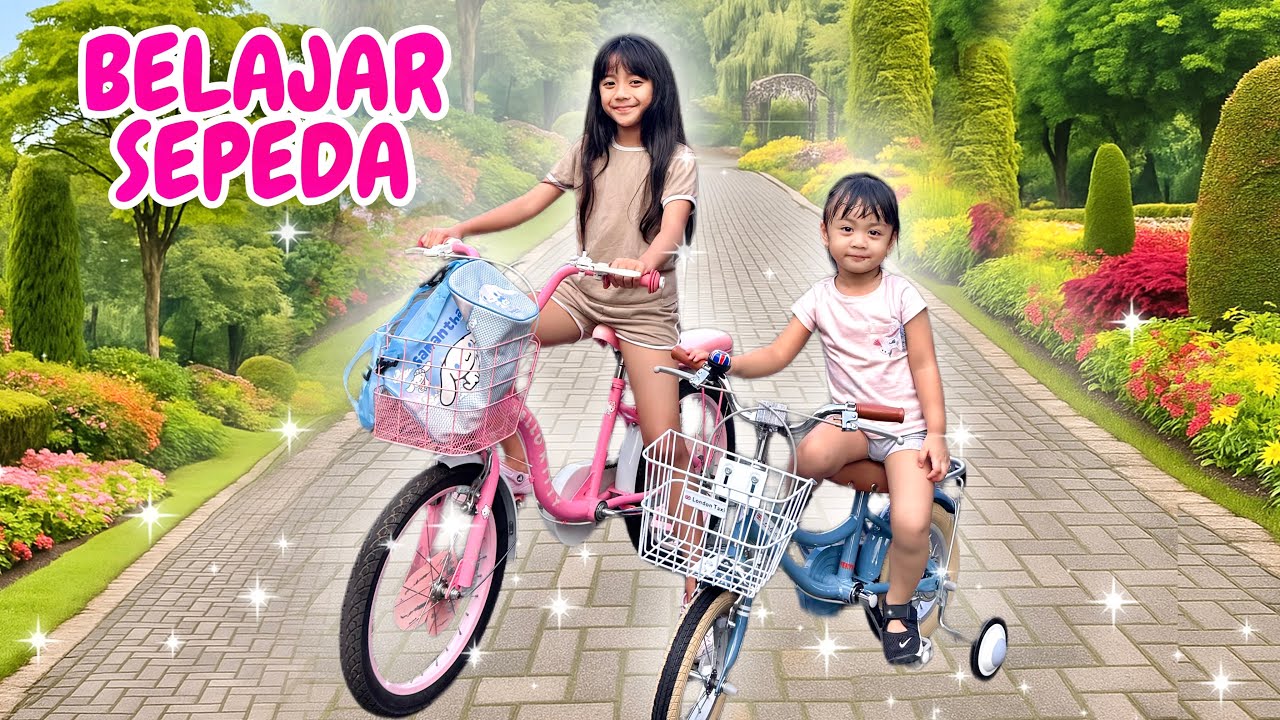 SAMANTHA DAN AUDREY BELAJAR MAIN SEPEDA PERTAMA KALI BARENG MAMA PAPA JATUH MEROSOT NEKAT 😱