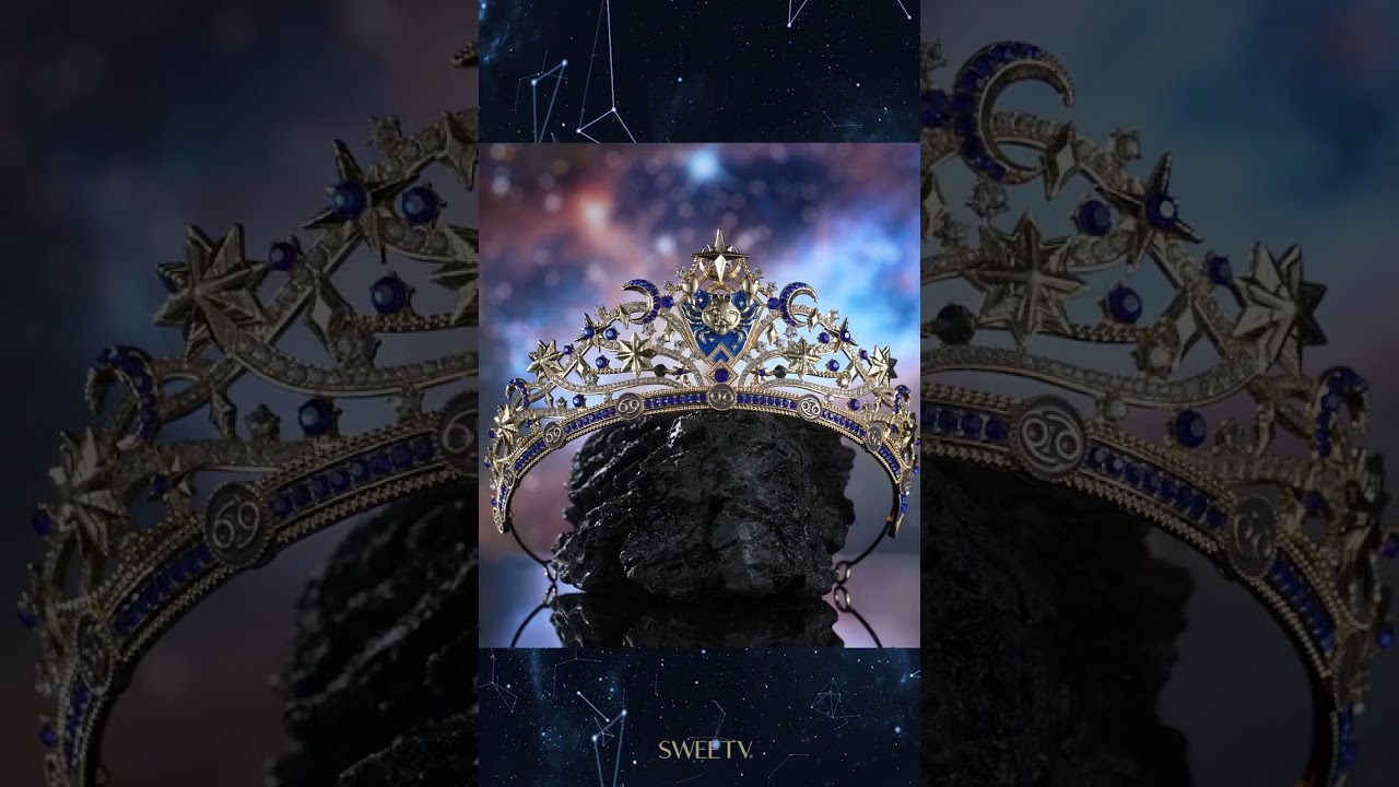 SV Sapphire Cancer Zodiac Tiara-Crowns & Tiaras | SWEETV