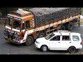 Don&#39;t disturb The Heavy Loaded truck When Turning in Hairpin Bend | U Turn