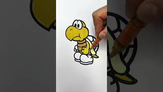 Super Mario Koopa Troopa Coloring Tutorial 🎨 #art #satisfying #coloringbook #trending