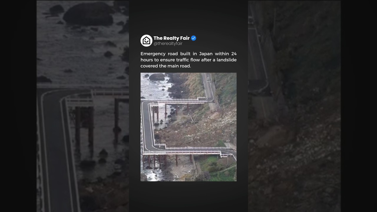 Japan’s Emergency Road Construction in 24 Hours! 