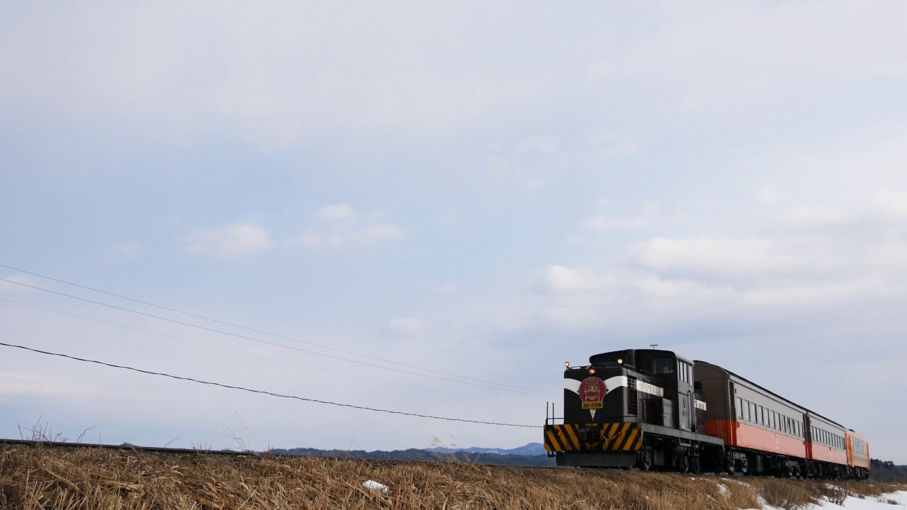 4k】2017/3/5(Sun) 津軽鉄道 ストーブ155列車 嘉瀬～金木 - YouTube