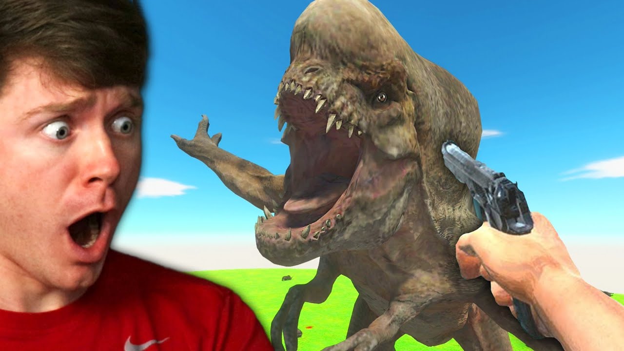 FIGHTING D-REX in FIRST PERSON!? - Animal Revolt Battle Simulator