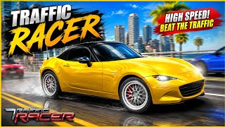 Traffic Racer Yellow Mazda MX-5 Gameplay | High Speed Highway Drive | No Crash Challenge screenshot 5