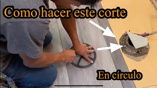 Como hacer cortes en círculo en piso fácil y rápido