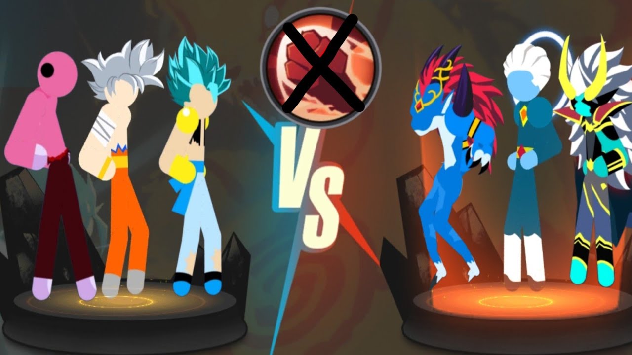Stickman Dragon Fight (No Punch ✊) Goku,Jiren, Gogeta Vs Grand Priest, Mekaruba, Migra