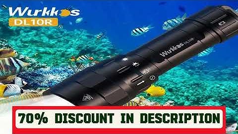 A must-have product! Wurkkos DL10R Scuba Diving Torch XHP70.2 LED Flashlights 4500lm 21700 USB-C R