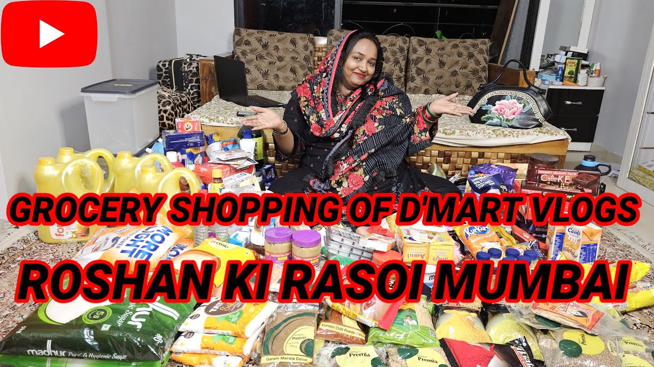 GROCERY SHOPPING OF D'MART Vlogs|| ROSHAN Ki RASOI MUMBAI #90s
