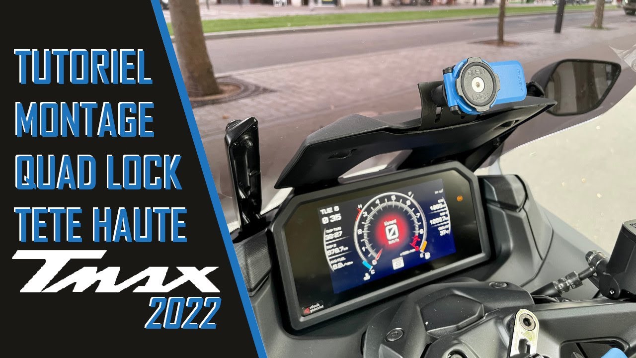 Installer un QUAD LOCK tête haute sur le TMAX 2022 - YAM PARIS 15 