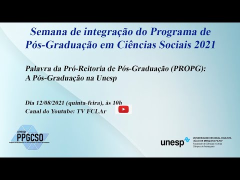 Palavra da Propg: A Pós-Graduação na Unesp